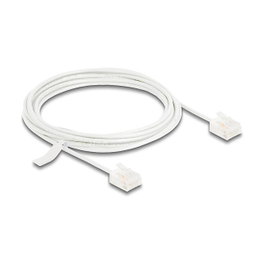 DeLOCK Cable de red RJ45 Cat.6 UTP Ultra Slim 3 m blanco con conectores cortos