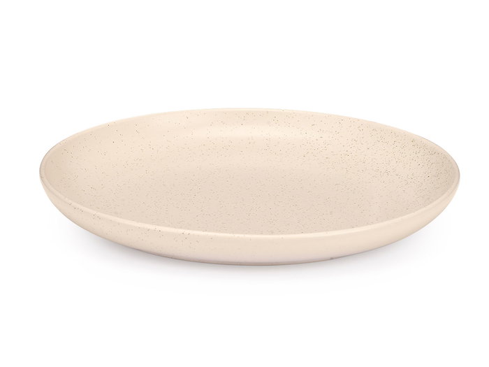 VESSIA Plato de Postre Moteado Crema 20 cm (Pack de 36) de Loza