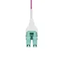 StarTech Cable de Fibra Óptica OM4 LC a LC Multimodo 2m 50/125µm Violeta Érica - Compatible con 1/10/40/100 Gbps, Clasificación OFNR Riser, OM4RLCLC2M