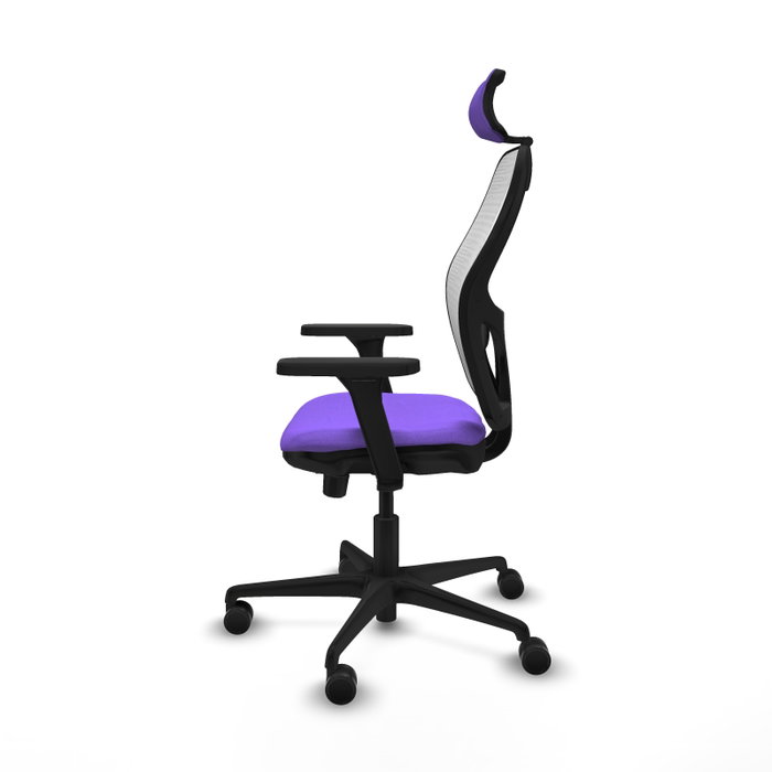 PIQUERAS Y CRESPO Silla de oficina Jorquera con mecanismo Sincro/Traslack, Lila y Blanco PIQUERAS Y CRESPO Silla de oficina Jorquera con mecanismo Sincro/Traslack, Lila y Blanco