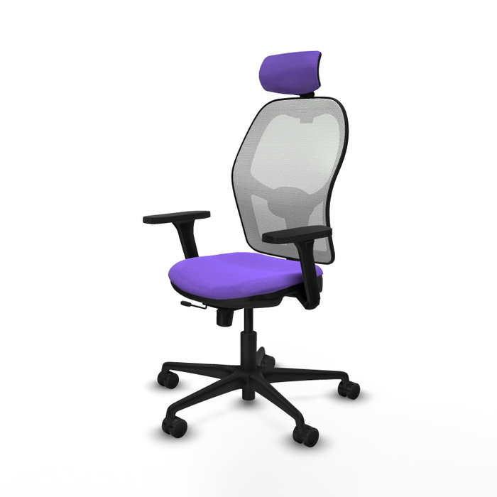 PIQUERAS Y CRESPO Silla de oficina Jorquera con mecanismo Sincro/Traslack, Lila y Blanco PIQUERAS Y CRESPO Silla de oficina Jorquera con mecanismo Sincro/Traslack, Lila y Blanco