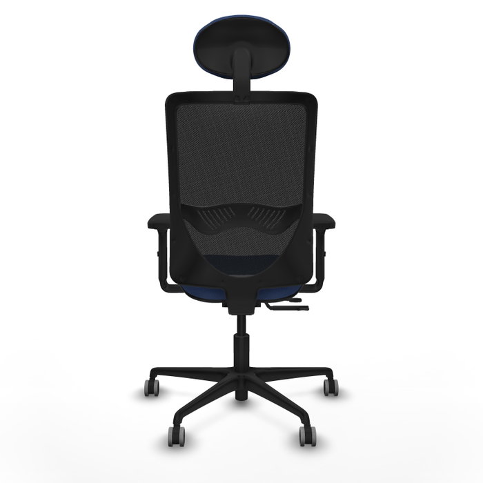 PIQUERAS Y CRESPO Silla de oficina Zulema con mecanismo Sincro/Traslack, Azul marino y Negro