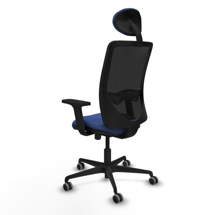 PIQUERAS Y CRESPO Silla de oficina Zulema con mecanismo Sincro/Traslack, Azul marino y Negro
