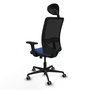 PIQUERAS Y CRESPO Silla de oficina Zulema con mecanismo Sincro/Traslack, Azul marino y Negro