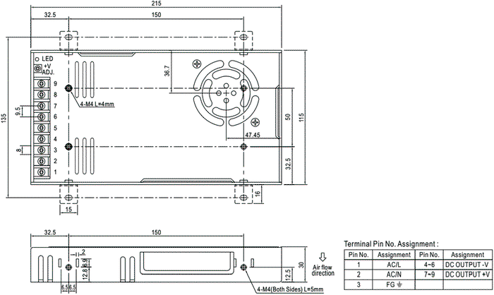 MEAN WELL RSP-320-5 300W 5V 60A