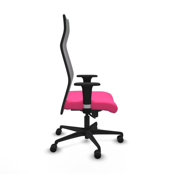 PIQUERAS Y CRESPO Sillón Albacete con mecanismo Sincro, similpiel Rosa y malla Negra PIQUERAS Y CRESPO Sillón Albacete con mecanismo Sincro, similpiel Rosa y malla Negra
