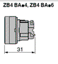 SCHNEIDER ELECTRIC Interruptor de presión Harmony XB4 verde 22mm