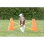 TRIXIE Lote de 3 actividades de obstáculos para perros - Diámetro 23 cm, Largo 78 cm - Naranja y amarillo