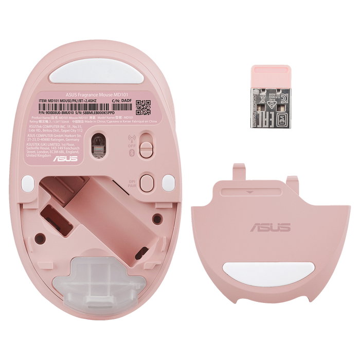 ASUS Fragrance MD101 Ratón Inalámbrico Rosa