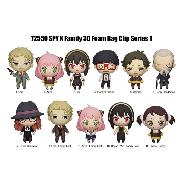 Monogram Int. Spy x Family 3D Colgantes Peluche Expositor Serie 1 (24)