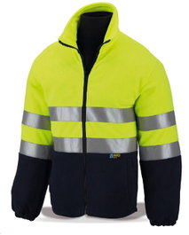MARCA Chaleco de alta visibilidad con forro polar Amarillo y Azul XL
