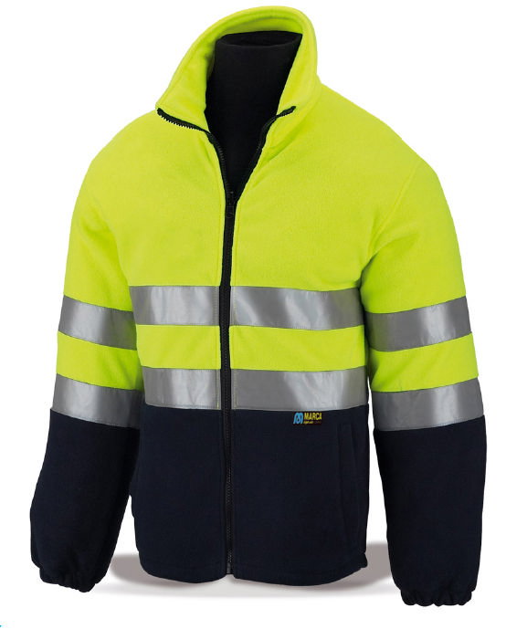 MARCA Chaleco de alta visibilidad con forro polar Amarillo y Azul XL MARCA Chaleco de alta visibilidad con forro polar Amarillo y Azul XL