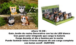ALTUNA Gato Decorativo de Resina 16 cm Surtido