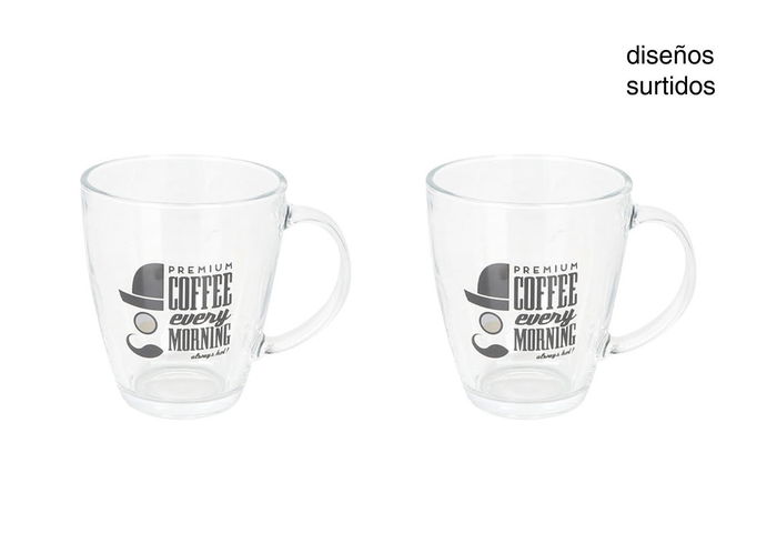 La Mediterranea Set 2 Tazas 380 ml Dec. "Taroda" Ø9x9.8 cm (24 Cajas)