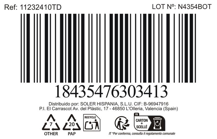 La Mediterranea Set 2 Tazas 380 ml Dec. "Taroda" Ø9x9.8 cm (24 Cajas)