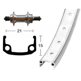Wiener Rueda Trasera MTB 26" Aluminio 36 Agujeros - 7 Velocidades - Cierre Rápido 135mm - ETRTO 559-21