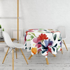 Hermia Tblc 17 Mantel, 100% Poliéster, Impresión 3D, Redondo 160 cm, Elegante y Lavable
