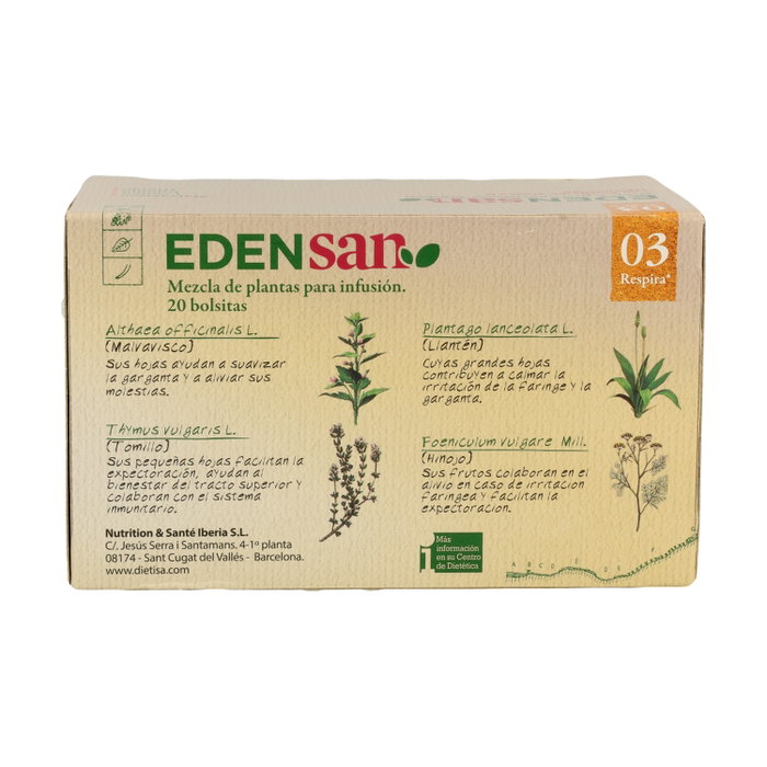 Dietisa Edensan 03 Bto Infusiones 20 filtros