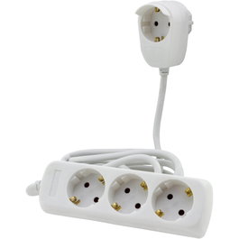 Rev Powersplit Regleta de enchufes 3+1 tomas con cable de 2m Blanco
