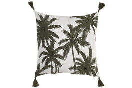 DKD Home Decor Cojín de Algodón Blanco 45x45 cm