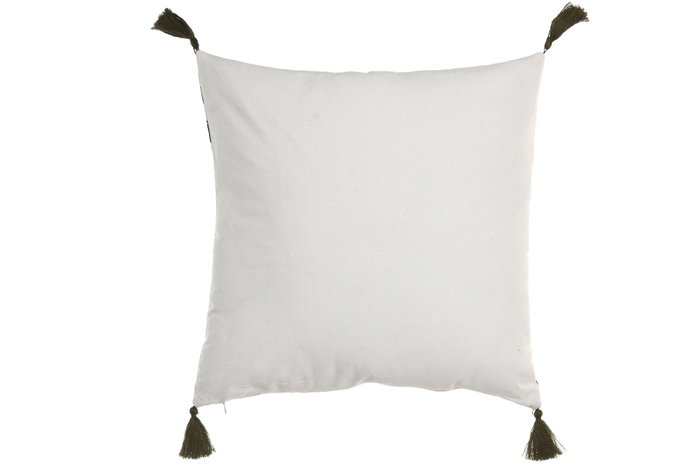 DKD Home Decor Cojín de Algodón Blanco 45x45 cm