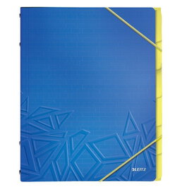 LEITZ Carpeta Clasificadora Urban Chic A4 con 6 Separadores Azul (Set de 4)