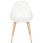 Home Deco Factory Silla de Exterior Blanca Lucena 52,3x53,3 cm H.83,4 cm