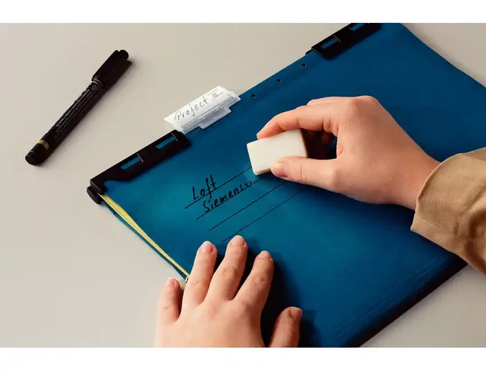 Leitz Divide-It-Up Carpeta Colgante Din A4 con Visor Rígido y Ganchos Móviles - Azul