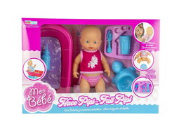 Vicam Muñeco Baby Pipi Comiditas con Bañera 40x13x58cm