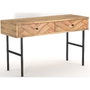 DKD Home Decor Consola ESPIGA de Acacia y Metal Marrón