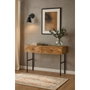 DKD Home Decor Consola ESPIGA de Acacia y Metal Marrón
