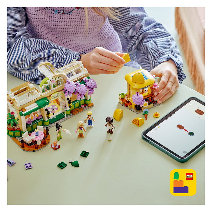 LEGO Friends 42671 Cafetería Botánica y Floristería, Juego de Construcción 1138 Piezas, Multicolor