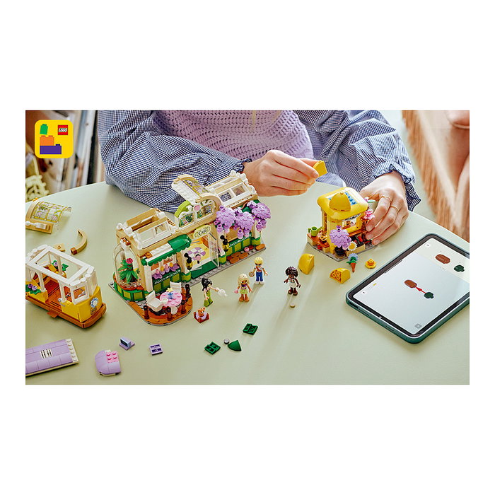 LEGO Friends 42671 Cafetería Botánica y Floristería, Juego de Construcción 1138 Piezas, Multicolor