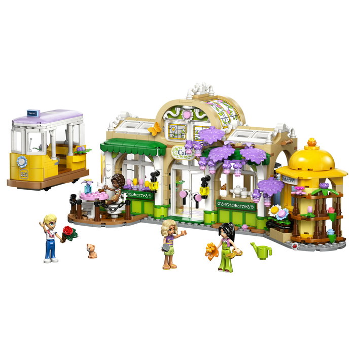 LEGO Friends 42671 Cafetería Botánica y Floristería, Juego de Construcción 1138 Piezas, Multicolor