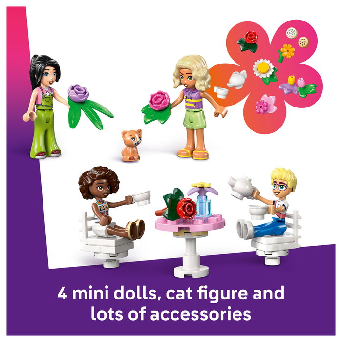 LEGO Friends 42671 Cafetería Botánica y Floristería, Juego de Construcción 1138 Piezas, Multicolor
