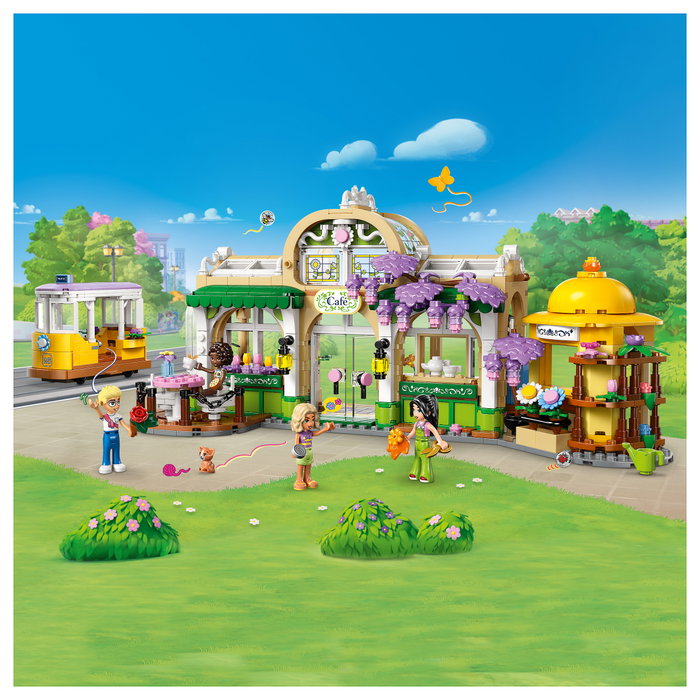 LEGO Friends 42671 Cafetería Botánica y Floristería, Juego de Construcción 1138 Piezas, Multicolor