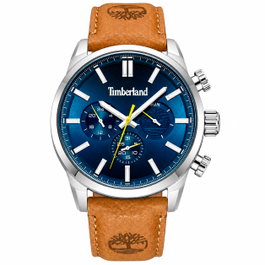 Timberland TDWGF0028702M Henniker II con correa de cuero marrón y esfera azul