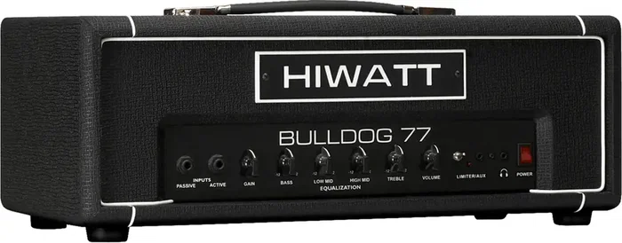 HIWATT Bulldog Cabezal Amplificador Bajo 100W Transistores EQ 4 Bandas Entradas Activa Pasiva Auxiliar Salida DI XLR Negro