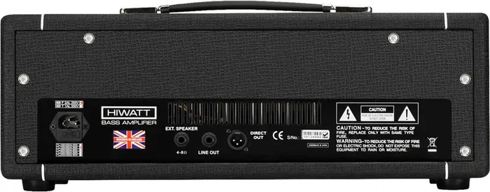 HIWATT Bulldog Cabezal Amplificador Bajo 100W Transistores EQ 4 Bandas Entradas Activa Pasiva Auxiliar Salida DI XLR Negro