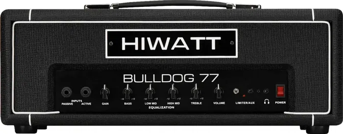 HIWATT Bulldog Cabezal Amplificador Bajo 100W Transistores EQ 4 Bandas Entradas Activa Pasiva Auxiliar Salida DI XLR Negro