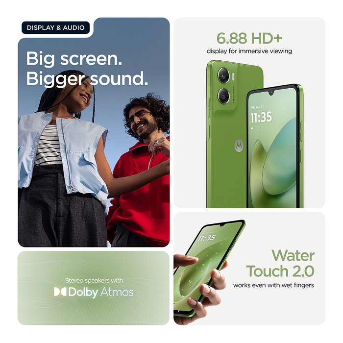 Motorola moto g06 6.88" 4GB RAM 256GB Verde (Tendril) Cámara 50MP Android 15 Motorola moto g06 6.88" 4GB RAM 256GB Verde (Tendril) Cámara 50MP Android 15