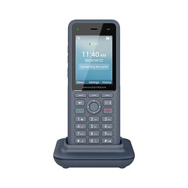 Grandstream WP836 Teléfono IP Inalámbrico con Wi-Fi 6, Pantalla LCD de 2.8", 3 Líneas, 1000 Contactos, Batería 3000 mAh, Bluetooth