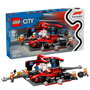 LEGO City Set de Construcción 60443 Parada en Boxes de F1 y Equipo Mecánico con Coche Ferrari para Niños a Partir de 6 Años