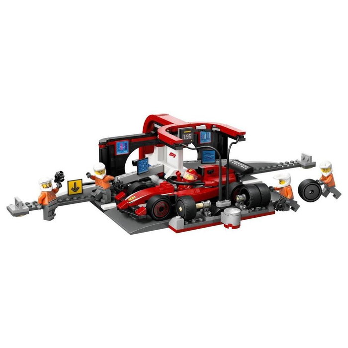 LEGO City Parada en Boxes de F1 y Equipo Mecánico con Ferrari