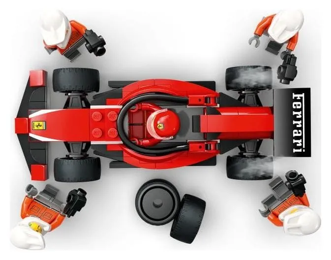 LEGO City Parada en Boxes de F1 y Equipo Mecánico con Ferrari