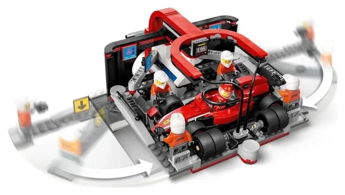 LEGO City Parada en Boxes de F1 y Equipo Mecánico con Ferrari