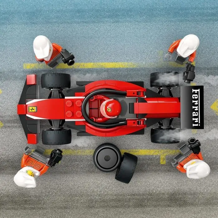 LEGO City Parada en Boxes de F1 y Equipo Mecánico con Ferrari
