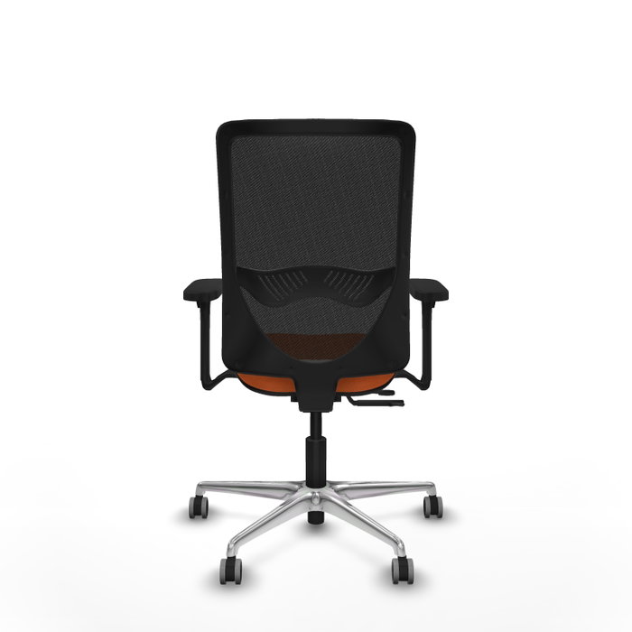 PIQUERAS Y CRESPO Silla de oficina Zulema Naranja y Negro con Brazos 3D