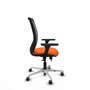 PIQUERAS Y CRESPO Silla de oficina Zulema Naranja y Negro con Brazos 3D