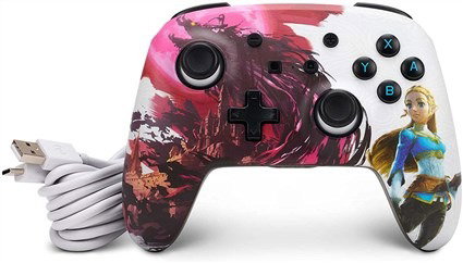 Power A 1522654-02 Mando Inalámbrico Mejorado, Licencia Oficial Nintendo Switch, The Legend of Zelda: Blood Moon, Controles de Movimiento, hasta 30h de Juego